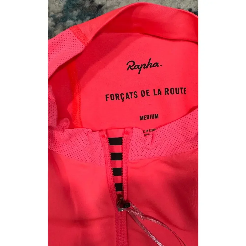 NWT RAPHA Pro Team SS Cycling Jersey Triathlon Training Pink Size M - Picture 6 of 7